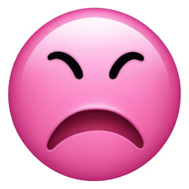 Pink smiley face crying  sticker