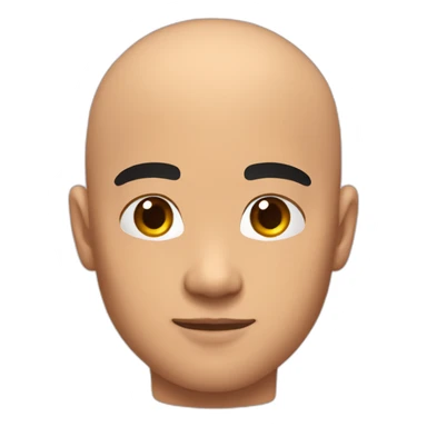 Handsome bald asian guy muscular sticker