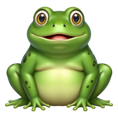 fat green frog with bulging eyes and surprised expression sticker