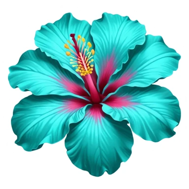 turquoise hibiscus flower 🌺 sticker