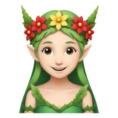 Elf with Flower Crown sticker