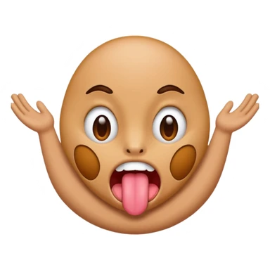 Hand on both sides and tounge out in the middle sticker