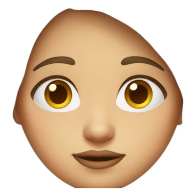 Fat face of a brown hair girl  sticker