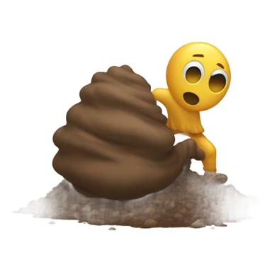 poop uphill sticker