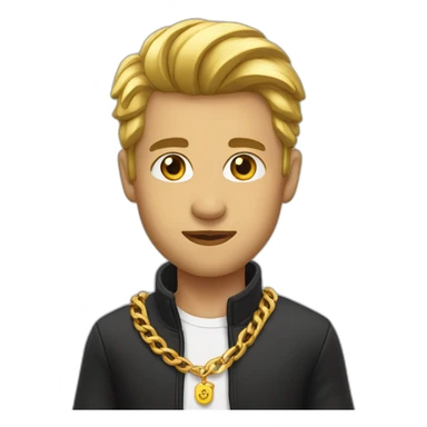 Morgenshtern wearing gold chain sticker