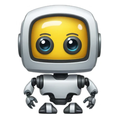 robot with survey sticker