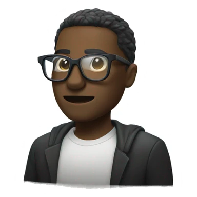 hacker with glasses near the pool sticker