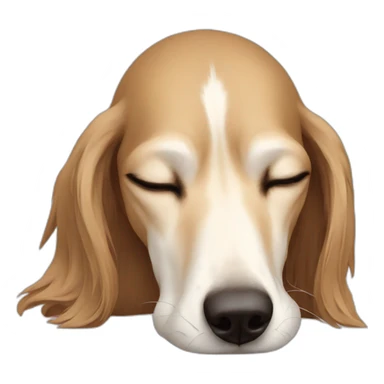 sleeping Saluki sticker