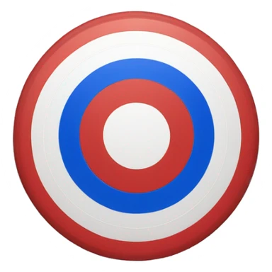 Tricolor cockade round circle with three layers, blue in the middle then white and red on outside sticker