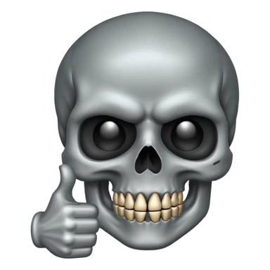 Skull punisher giving thumbs up sticker