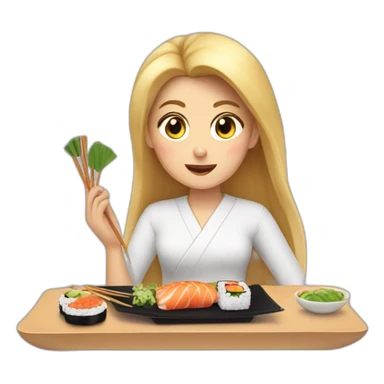 rapenzel eating sushi  sticker