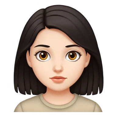 dark hair girl  sticker