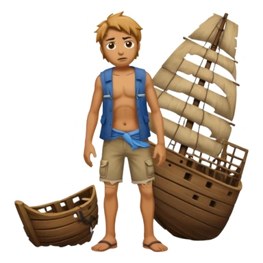shipwreck survivor, full body sticker