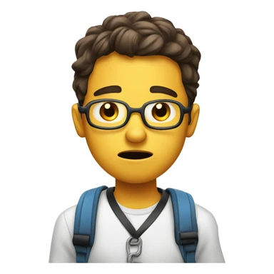 puzzled student sticker