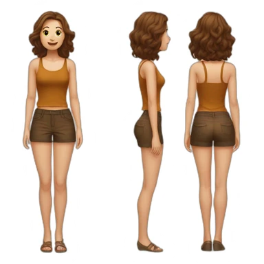 femme obèse avec de grosse cuisse et des cheveux-marron sticker