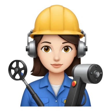 opérateur contrôle non destructif féminin brune sticker