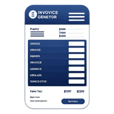 fast invoice generator navy color sticker