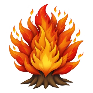 Bush engulfed in orange and red flames sticker