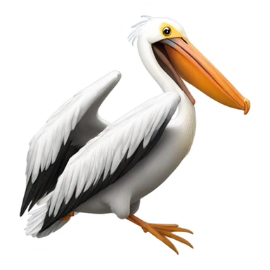 Pelican flying sticker