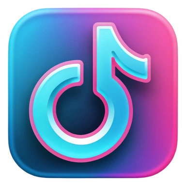 glowy tiktok logo with clear background sticker