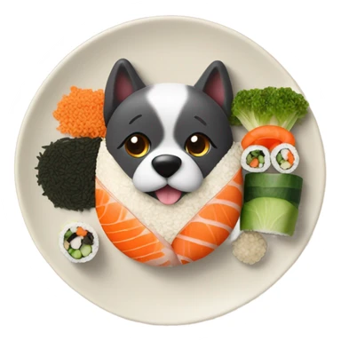 Dog sushi  sticker
