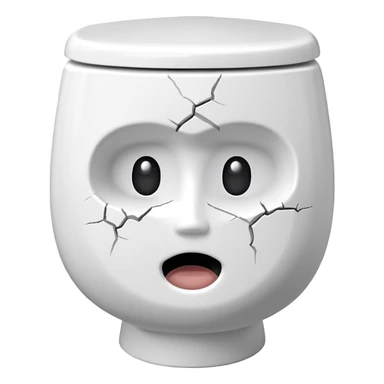 Skibidi Toilet with a face sticker