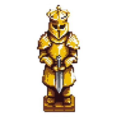 golden knight chess piece sticker