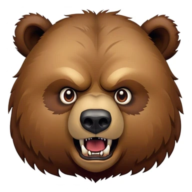 rough grizzly bear with a big nasty scar across his face, violent sticker