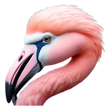 blue flamingo sticker