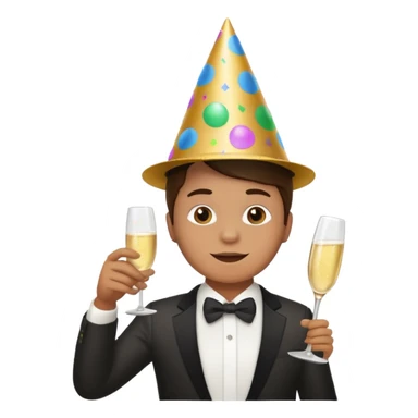 una festa di compleanno con una camicia bianca sticker