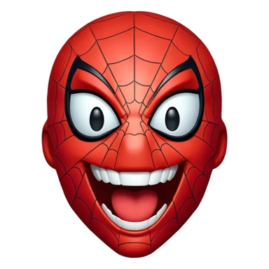Spider-Man laughing hysterically sticker