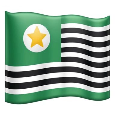 I want a flag as a emoji its made by three colours white green and black sticker