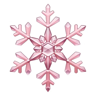 light pink snowflake sticker