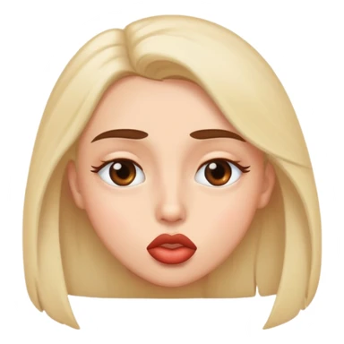 kiss eye roll  sticker