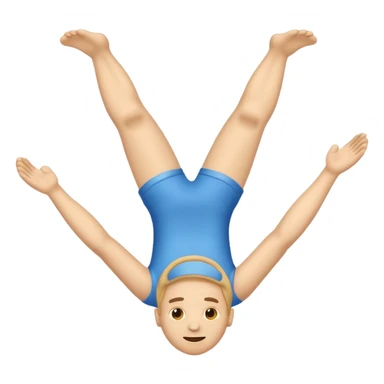 Default Male emoji laying on back with legs up in like V sticker