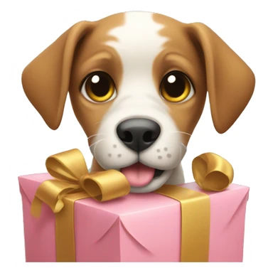 present with puppy sticker