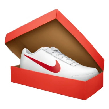Plain Red shoebox with Nike logo sticker