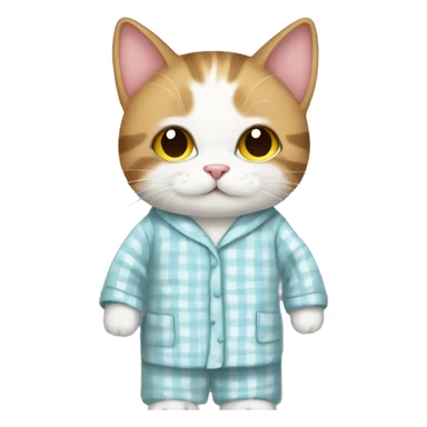 Cat in pjs  sticker
