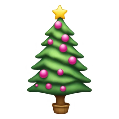 Chiritsmas tree with pink  sticker