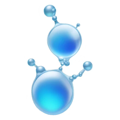 molecule in front of a big droplet sticker