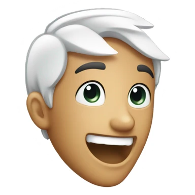 Chip skylark with shiny white teeth smiling sticker