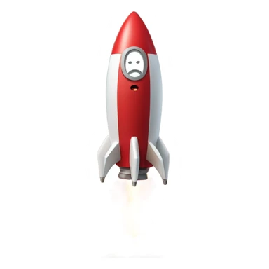 red rocket lift off sticker