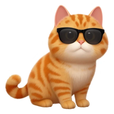Cat wearing sunglasses sticker