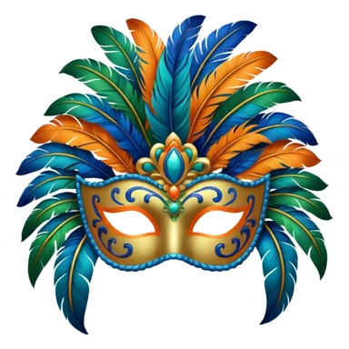 carnival mas costume, blue, green and orange preferably  sticker