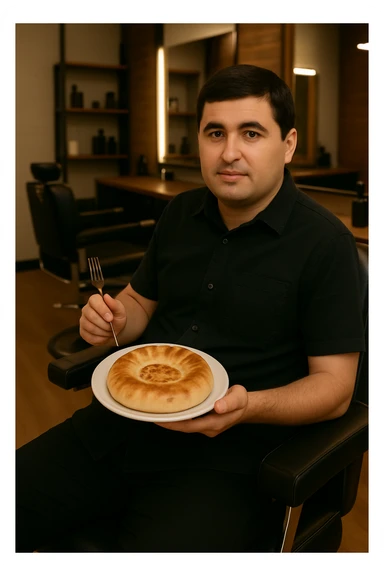 birinchidagi odamni yuziga 2 rasmdagi odamga uzidak qilib chizib bergin xuddu shunday non yen utirganini sticker