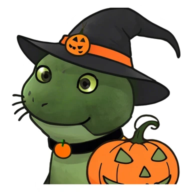 halloween black cat sticker