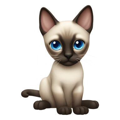 siamese cat blue eyes sticker