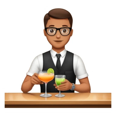 bartender mixing drinks sticker