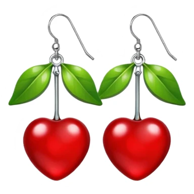Rending gemstone red cherries earrings sticker