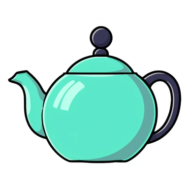 cute pastel pink teapot sticker